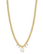Meira T 14k Yellow & White Gold Diamond & Rainbow Moonstone Chain Necklace, 17.5