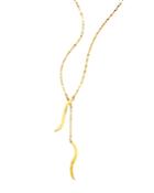 Lana Jewelry 14k Yellow Gold Wavelength Lariat Necklace, 18