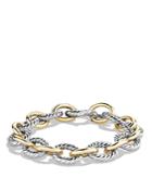 David Yurman Oval Large Link Bracelet With Gold, 8.25