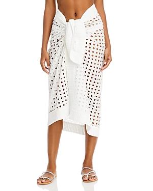 Solid & Striped Eyelet Pareo Swim Cover-up
