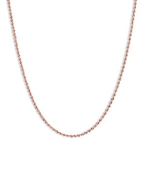 Bloomingdale's Glitter Rope Link Chain Necklace In 14k Rose Gold, 16 - 100% Exclusive