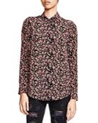 The Kooples Silk Forget-me-not Print Shirt