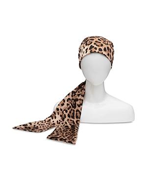 Eugenia Kim Gigi Leopard Print Satin Headscarf