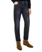 The Kooples Fitted Washed Slim Fit Jeans In Black