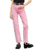 The Kooples Straight Leg Jeans In Pink