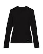 The Kooples Wool & Cashmere Fitted Sweater