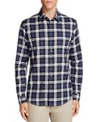 Theory Rammycullen Plaid Slim Fit Button Down Shirt