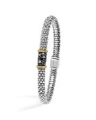 Lagos 18k Gold And Sterling Silver Nightfall One Station Rope Bracelet With Diamonds