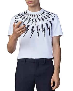 Neil Barrett Thunderbolt Print Crewneck Tee