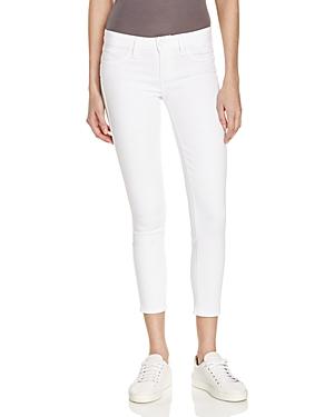 Paige Denim Verdugo Cropped Skinny Jeans In White