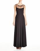 Vera Wang Illusion Neck Gown