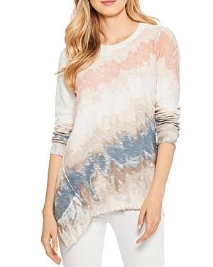 Nic And Zoe Find Your Angle Tie Dye Asymmetric Sweater