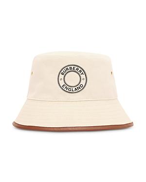 Burberry Canvas & Leather Bucket Hat