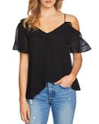 1.state Ruffle Single Cold-shoulder Blouse