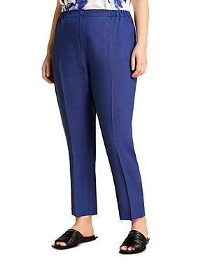 Marina Rinaldi Regione Linen Slim Straight Trousers