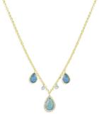 Meira T 14k Yellow Gold Opal & Diamond Drop Necklace, 18
