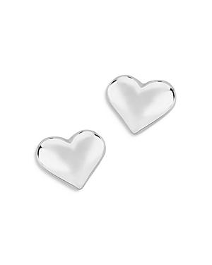 Bloomingdale's Small Puff Heart Stud Earrings In Sterling Silver - 100% Exclusive