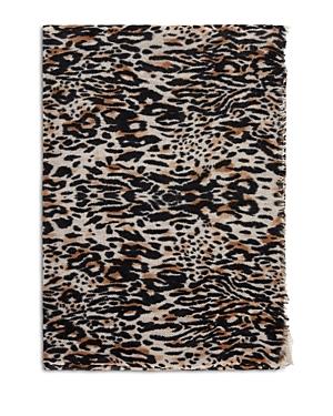 Gerard Darel Garry Wool & Cashmere Leopard Print Scarf