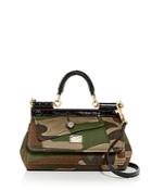Dolce & Gabbana Camo Print Top Handle Crossbody