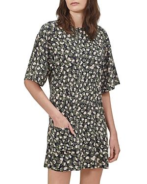 Equipment Arlinne Floral Silk Sheath Mini Dress