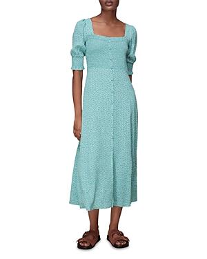 Whistles Ditsy Floral Shirred Dress