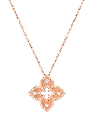 Roberto Coin 18k Rose Gold Venetian Princess Diamond Pendant Necklace, 18