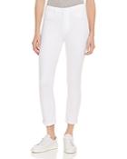 Paige Denim Hoxton Ankle Peg Roll Up Jeans In White - 100% Bloomingdale's Exclusive