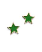 Madison 501 Enamel Star Stud Earrings In 14k Yellow Gold