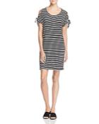 Calvin Klein Stripe Cold Shoulder Dress