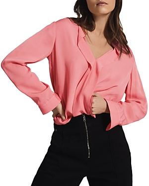 Reiss Rochelle Drape Detail Blouse