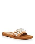 Stuart Weitzman Women's Goldie Embellished Slide Sandals