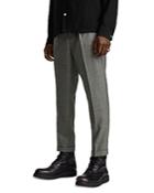 Allsaints Holt Check Slim Fit Double Pleated Pants
