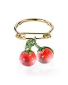 Alexis Bittar Lucite Crystal Encrusted Cherry Ring