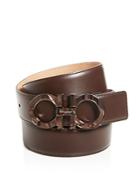 Salvatore Ferragamo Tonal Buckle Leather Belt