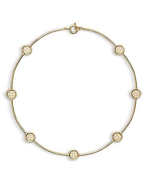 Tory Burch Miller Logo Studded Choker Necklace, 4.38