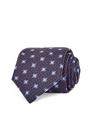 Canali Floral Medallion Print Silk Classic Tie