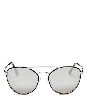Prada Cinema Evolution Mirrored Square Sunglasses, 55mm