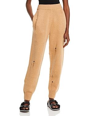 Helmut Lang Distressed Sweater Knit Jogger Pants