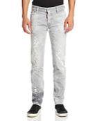 Dsquared2 Distressed Slim Fit Jeans In Grey