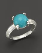 Ippolita Rock Candy Sterling Silver Single Stone Prong Knife Edge Ring In Turquoise