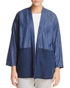 Eileen Fisher Plus Denim Kimono Jacket