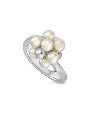 Majorica Simulated Pearl Cluster Ring
