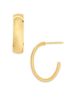 Argento Vivo Oval Hoop Earrings In 14k Gold Plated Sterling Silver