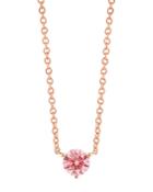 Lightbox Jewelry Solitaire Lab-created Diamond Pendant Necklace In Rose Gold-plated Sterling Silver, 18