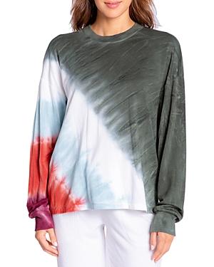 Pj Salvage Striped Tie Dyed Pajama Top