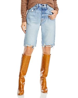 Frame Le Vintage Bermuda Denim Shorts In Clash
