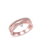 Bloomingdale's Diamond Crossover Ring In 14k Rose Gold - 100% Exclusive