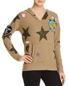 Chaser Patch Star-print Hooded Sweatshirt