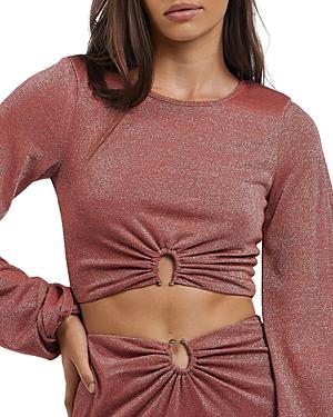 Charlie Holiday Layla Metallic Crop Top