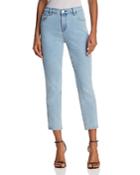 J Brand Ruby High-rise Cropped Straight Jeans In Silvery